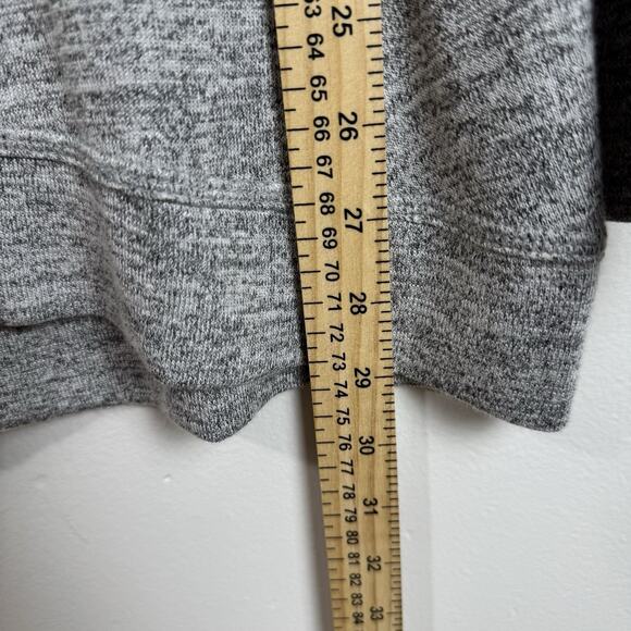 BANANA REPUBLIC Factory Women’s Grey KnitLongSleeve Top Size M Soft Pullover Zip - Picture 4 of 9